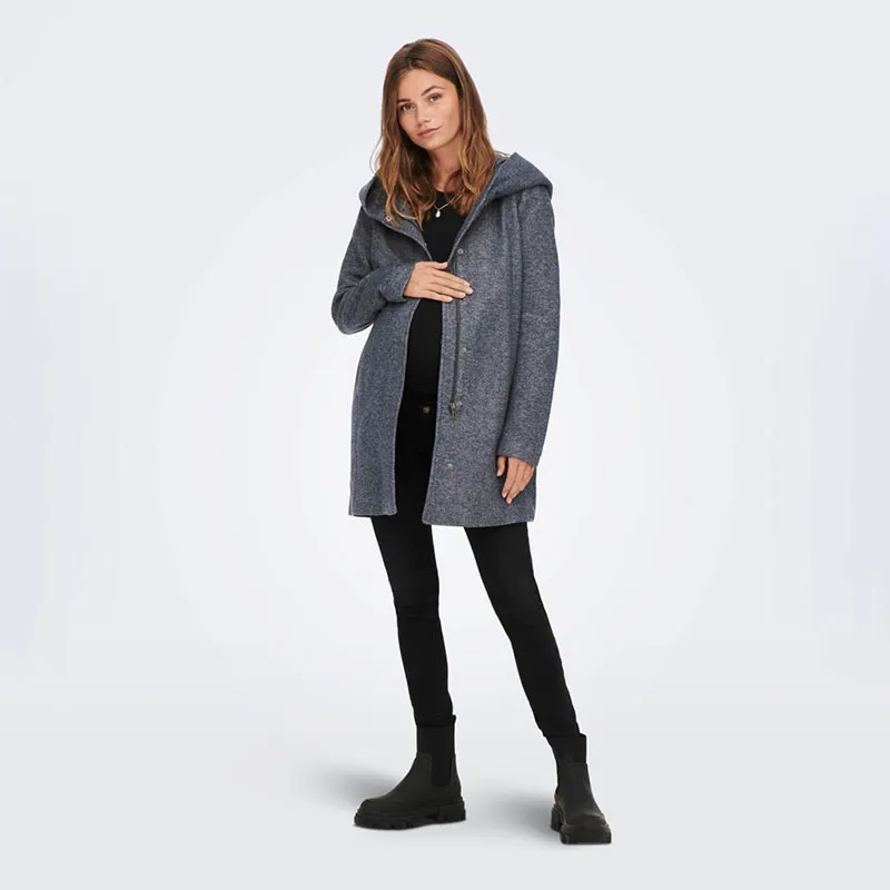 Manteau de grossesse Sedona Only - Gris/Marine chiné-6
