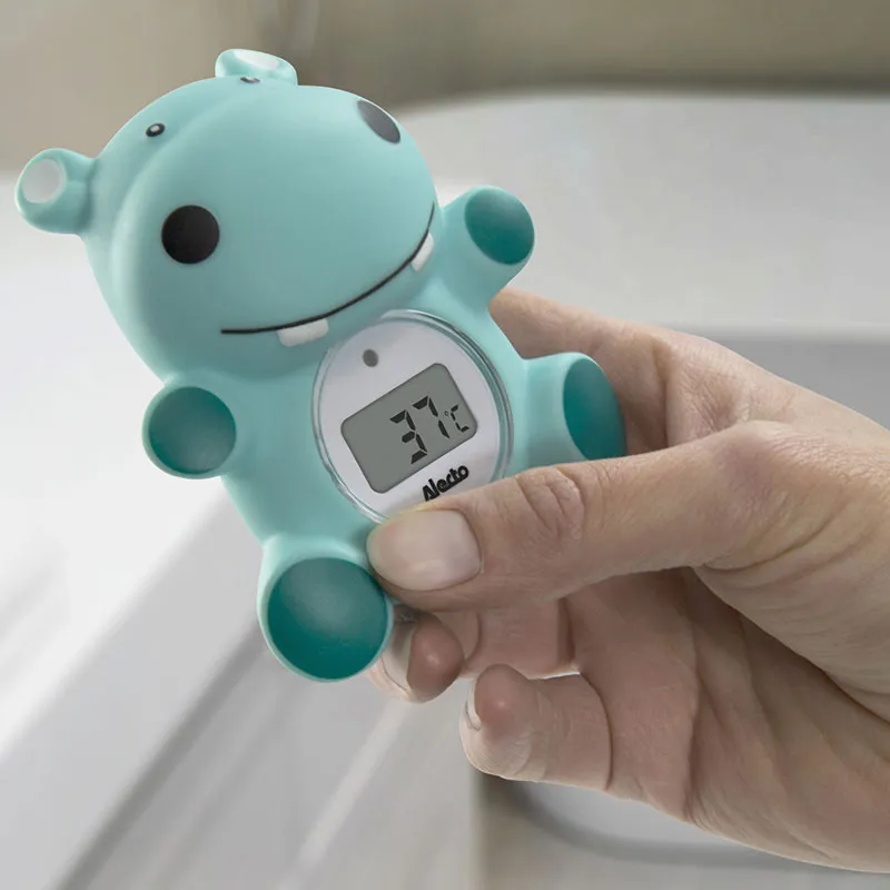 Thermomètre de bain Hippopotame - Vert-5