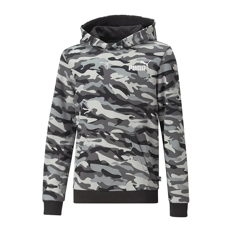 Sweat à capuche Garçon Essentials Camo Puma - Noir-0