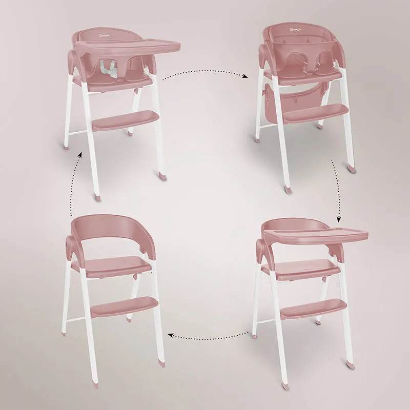 Chaise haute Levels Rose - 6m+-4