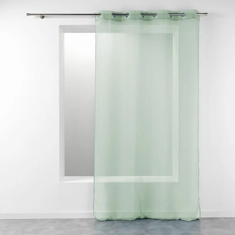 Voilage à oeillets Telma Sauge - 140x240cm-1