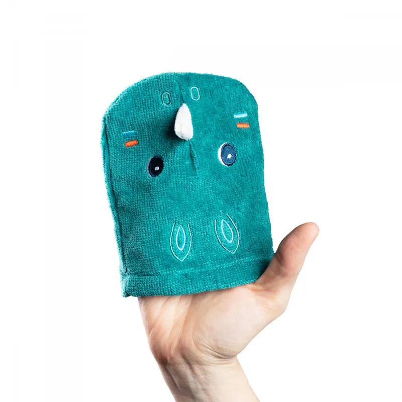2 Gants de toilette marionnette Marius le rhino - 6m+-2