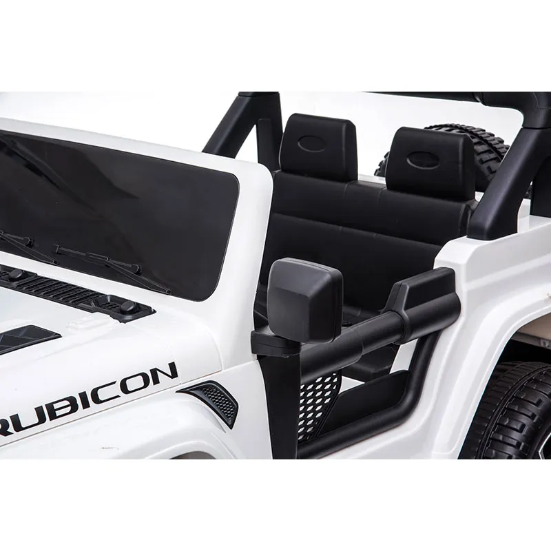 Voiture élec. Jeep Rubicon Blanc - 36m+-8