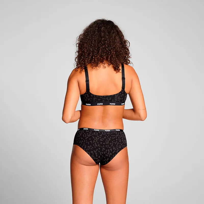 2 Shorties Femme Léopard Puma - Noir-4