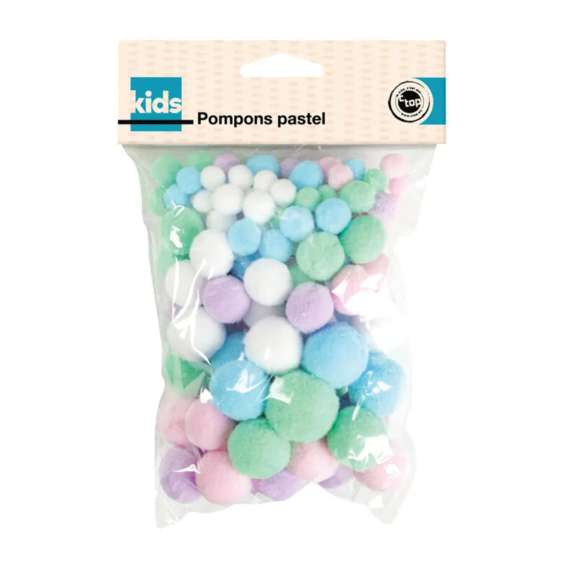Mini pompons & Pompons Pastel - 320pcs-5