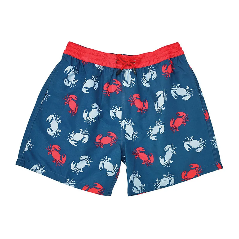 Short de bain Homme Crabe - Bleu/Rouge-0