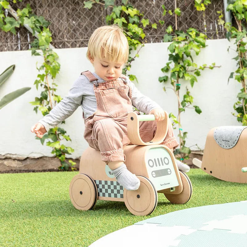 Porteur Voiture Bois/vert - 12m+-1