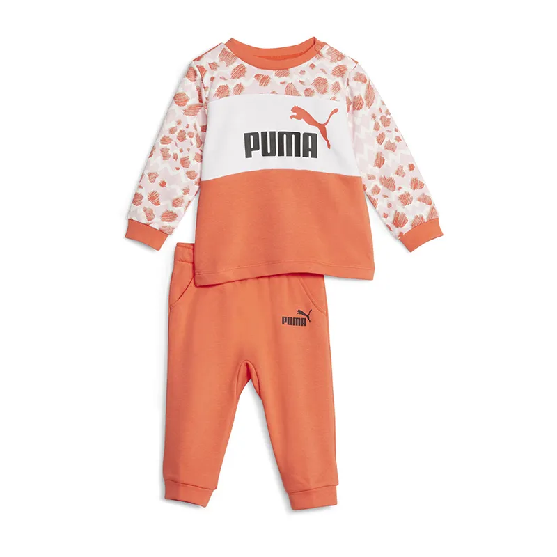 Survêtement Sweat + Jogging Bébé Essential Mix&Match Puma - Orange/Blanc-0