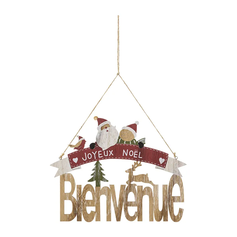 Pancarte Bois Joyeux Noël - 22x29cm-0