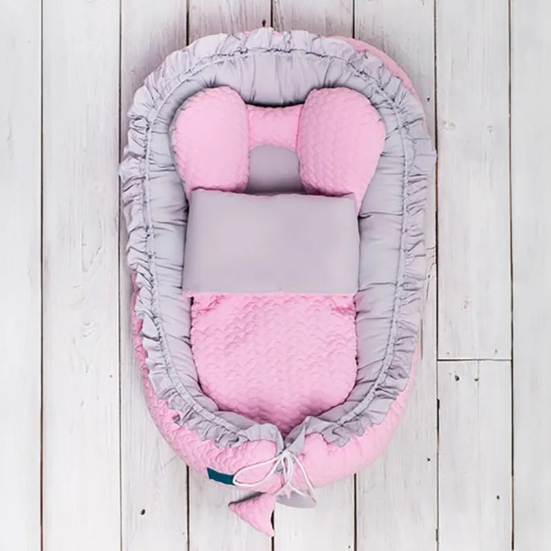 Couffin Bunny + couverture Rose - 85x55cm-0