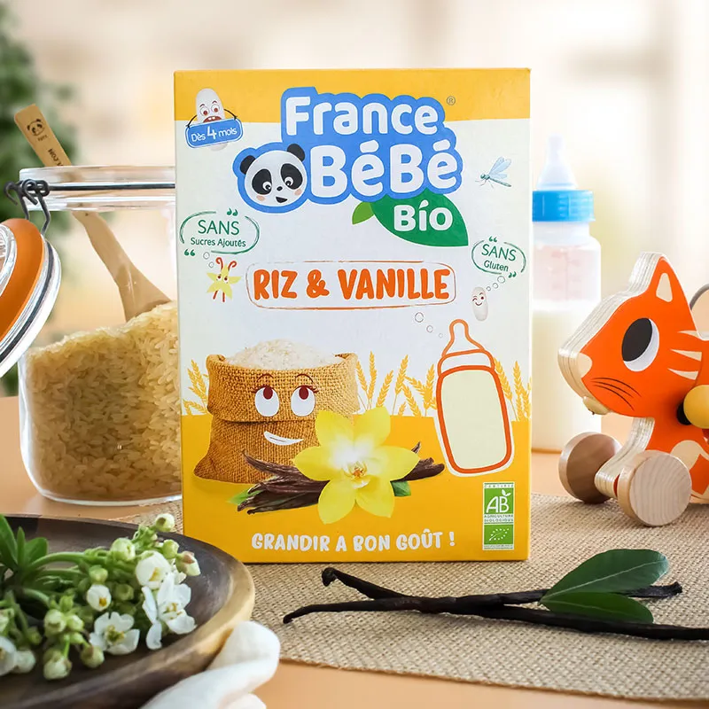 2x200g Céréales Riz Vanille BIO sans gluten - 4m+-4