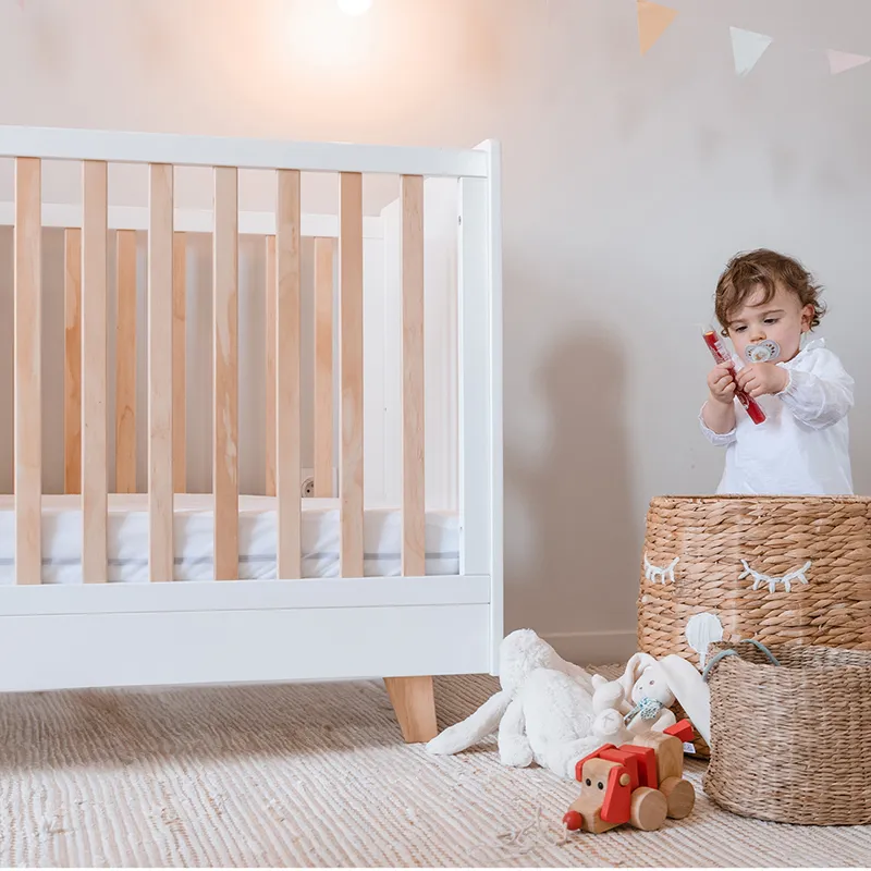 Lit bébé Cocon barreaux Blanc - 70x140cm-2