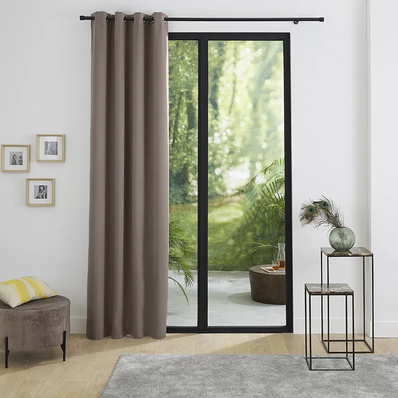 Rideau occultant Thermique Rose poudré - 140x260cm-2