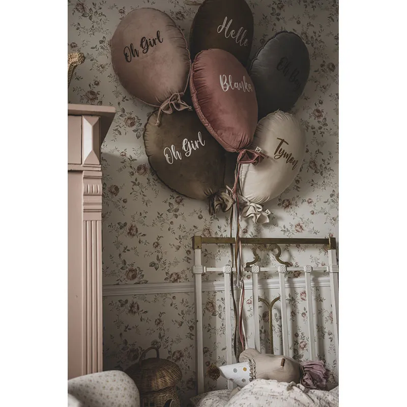 Coussin Ballon déco. delux Oh Girl Rose/Écru - 50x40x15cm-1