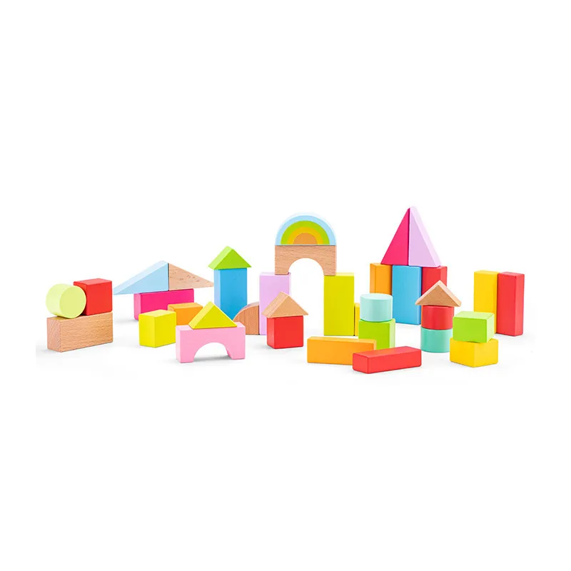 Chariot à pousser avec blocs 30pcs - 12m+-6