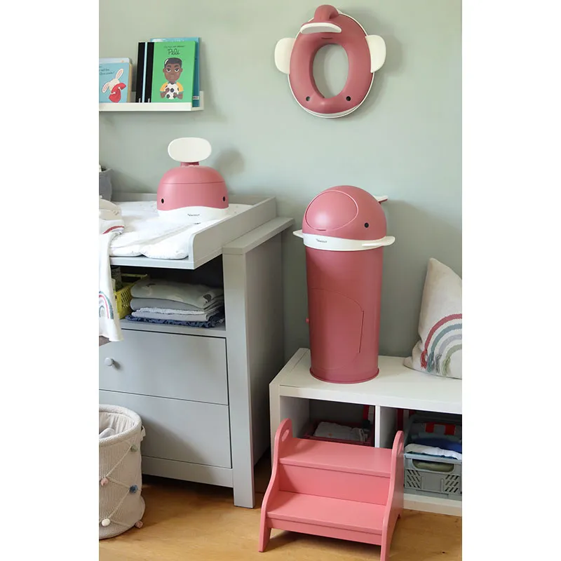 Poubelle à couches - Vieux Rose-9