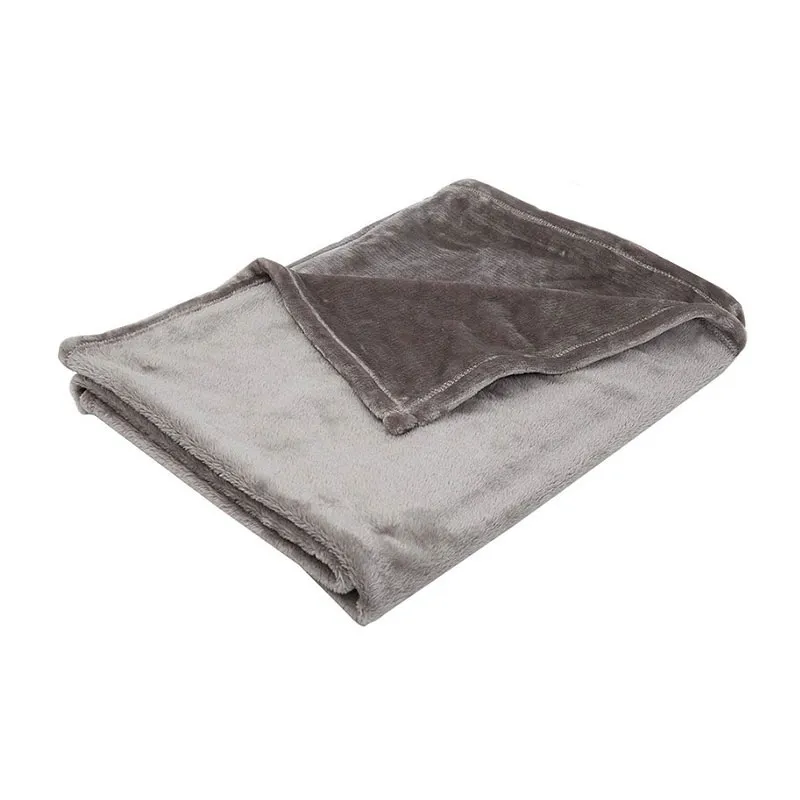 Couverture Flanelle Taupe - 75x100cm-0