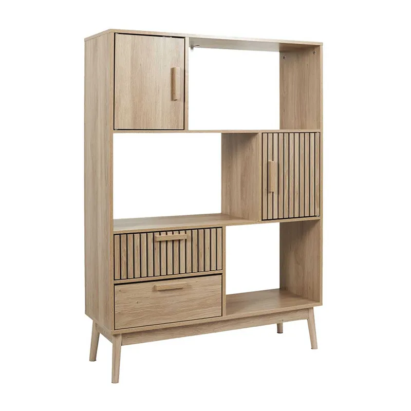 Bibliothèque Klaus Bois Naturel - 100x35x140cm-1