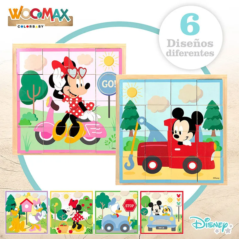 Puzzle cubes Bois 16pcs Mickey - 36m+-1