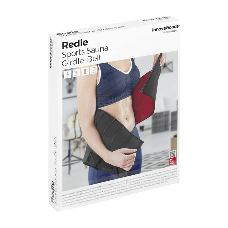 Bande réductrice de sport avec effet Sauna - 68/94cm-5