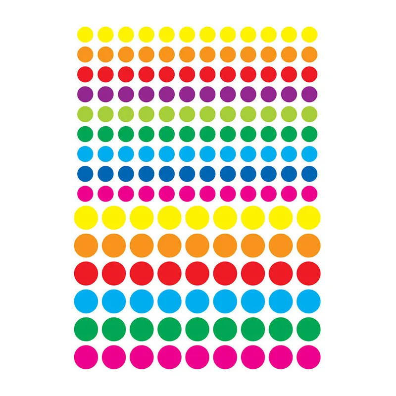 Gommettes Rondes couleurs vives - 812pcs-8