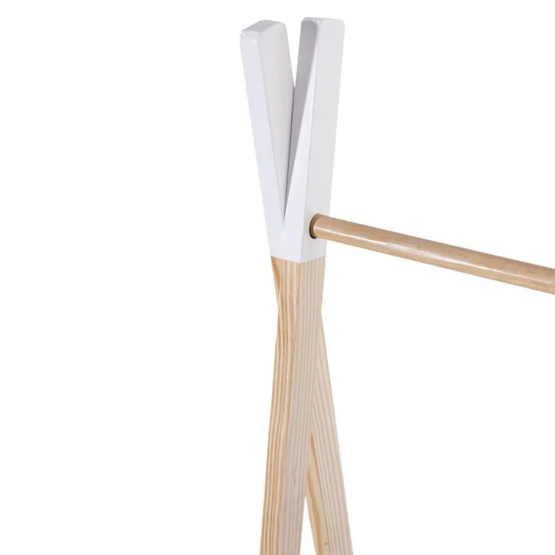 Penderie Enfant Tipi Blanc/Naturel - 78x126cm-3