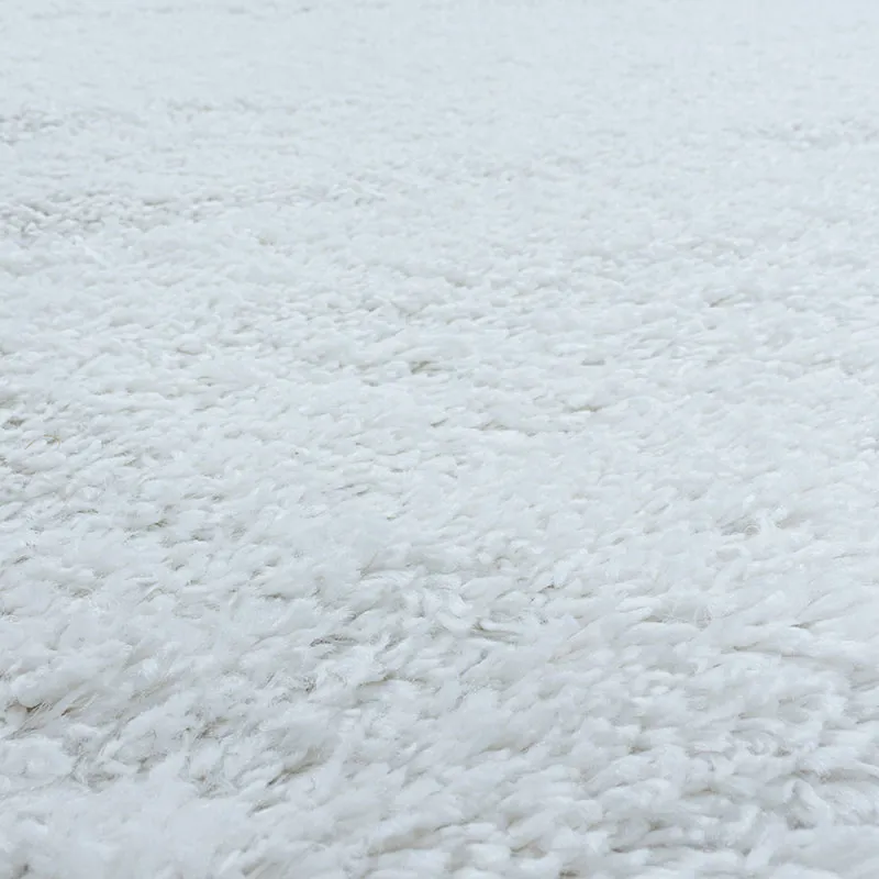 Tapis rond Fluffy Blanc - Plusieurs dim. dispos-4