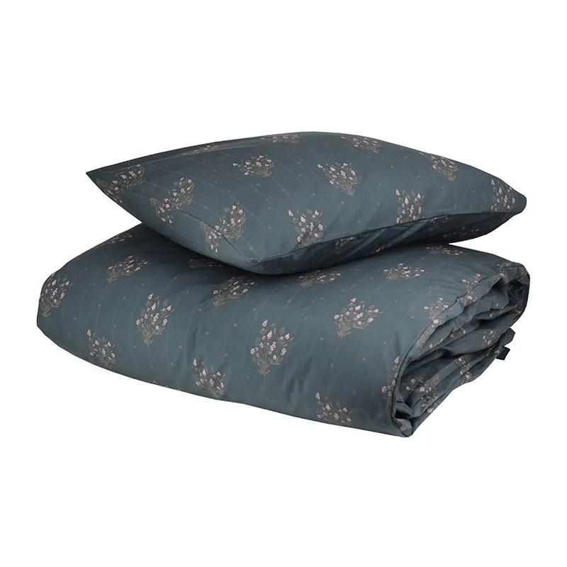Parure 2pcs Coton BIO Bébé Madeleine Bleu prestige-0
