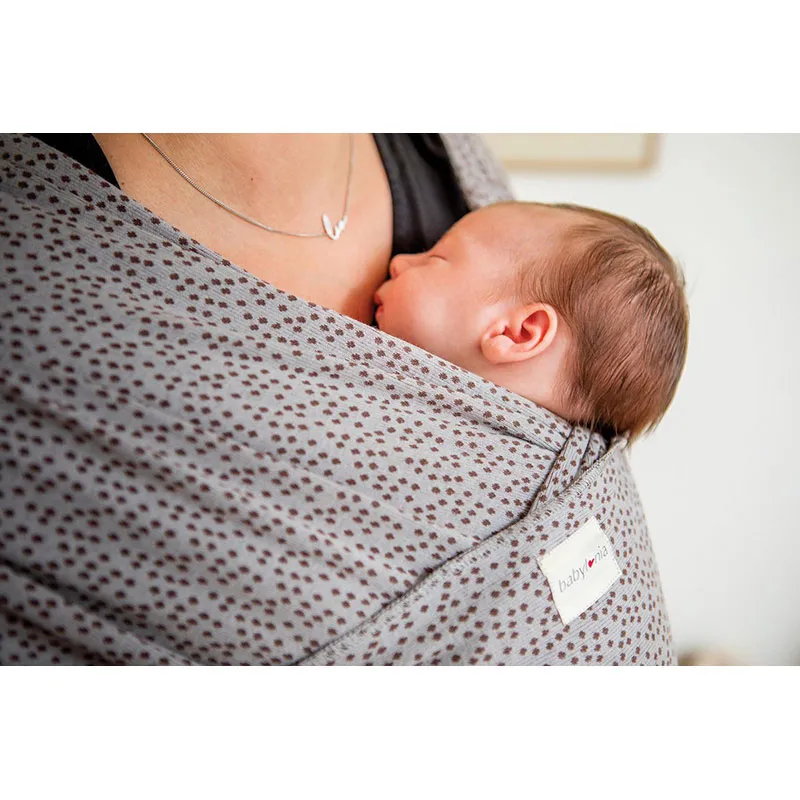 Écharpe Tricot-slen design BIO - Pois Gris-4