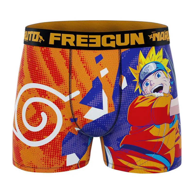 3 boxers homme Naruto Classic - Noir/Bleu/Jaune/Rouge/Orange-5