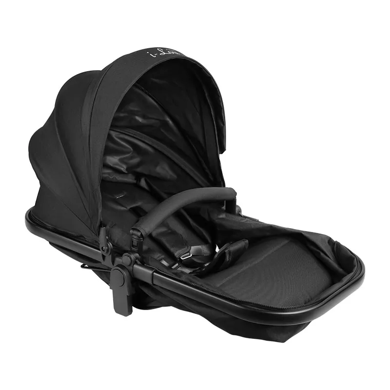 Poussette 4en1 - Coque I-Size + embase I-Lou Noir - 0m+-7