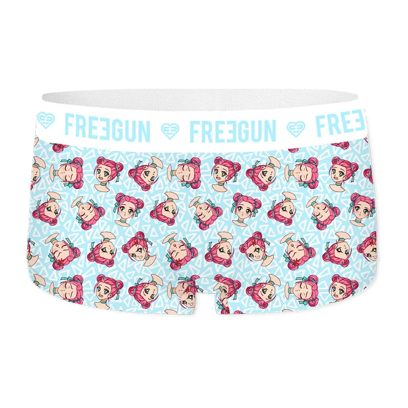4 Shorties Femme Manga Neon - Rose/Noir/Violet/Bleu-2