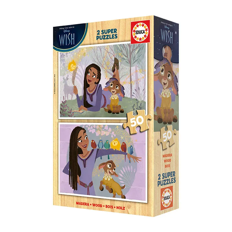 2 Puzzles en BOIS Wish 2x50pcs - 4+-3