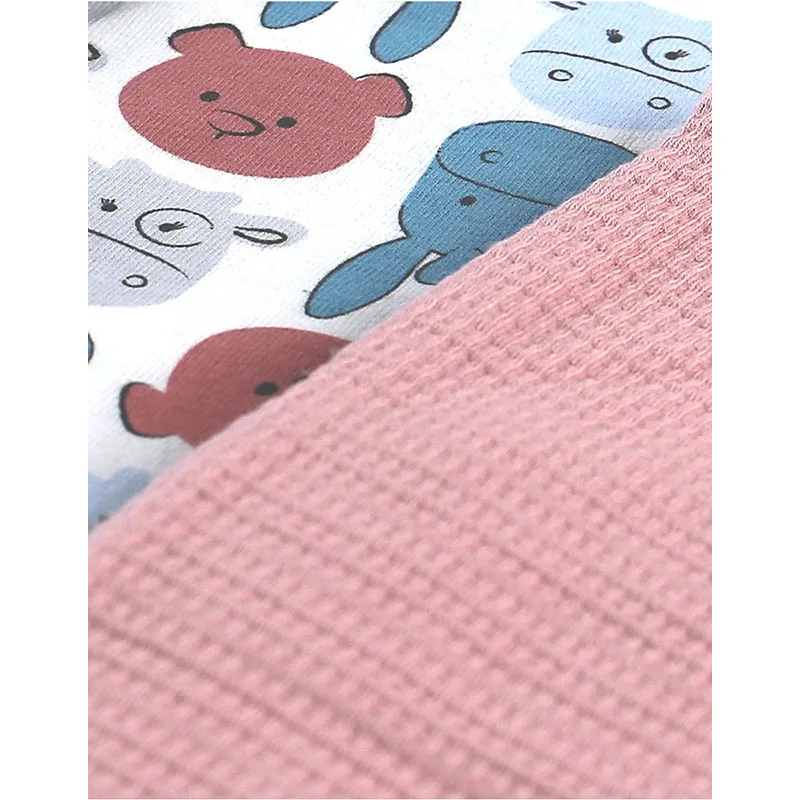 2 Barboteuses Vache BIO - Rose/Blanc/Bleu-2