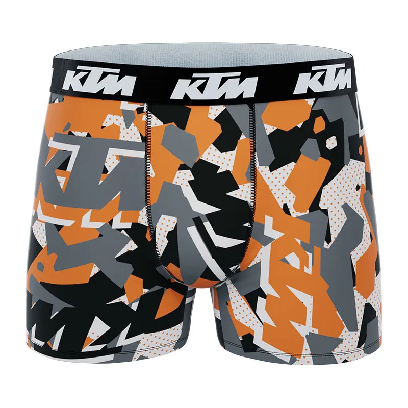 4 boxers homme Ktm Imprimé - Gris/Orange/Noir-2