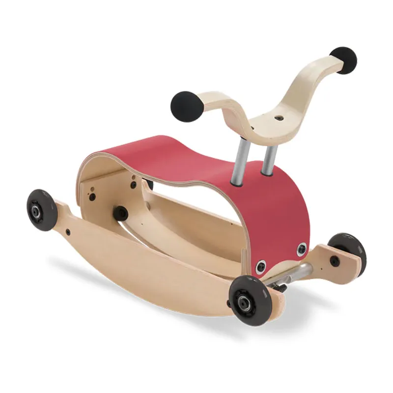 Porteur/Bascule 2en1 Mini Flip Framboise - 9m+-0