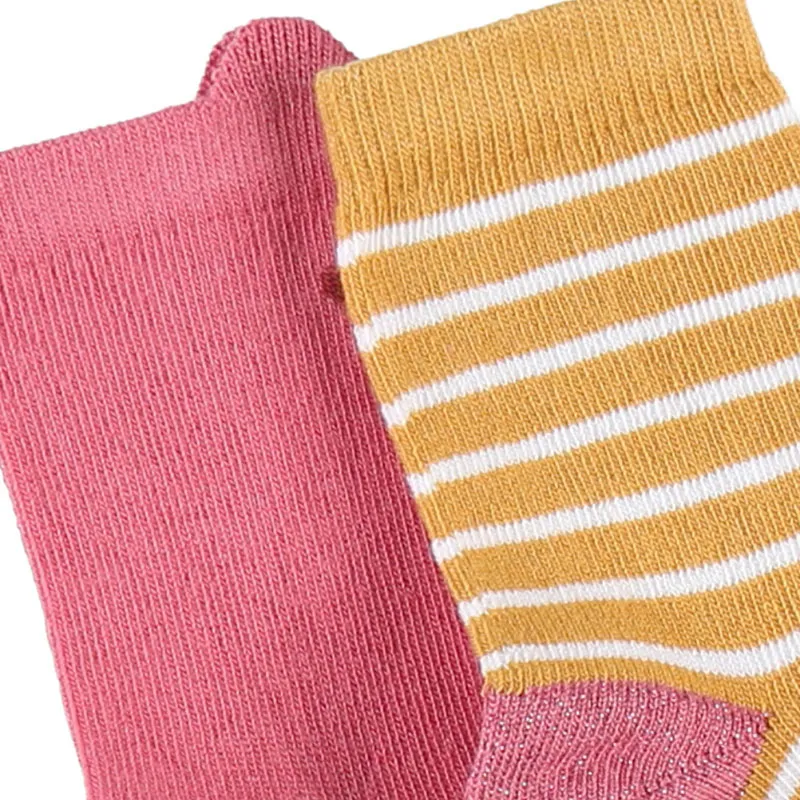 2 paires de Chaussettes Ourson BIO - Rose/Jaune-2