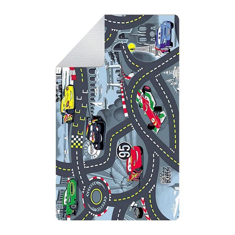 Tapis Enfant Circuit de voiture Gris - Plusieurs dim. dispos-2
