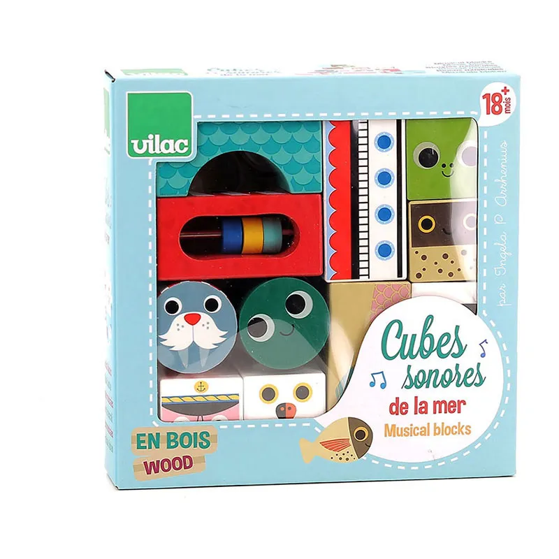 Cubes sonores Mer Ingela P.Arrhenius 11pcs - 18m+-4