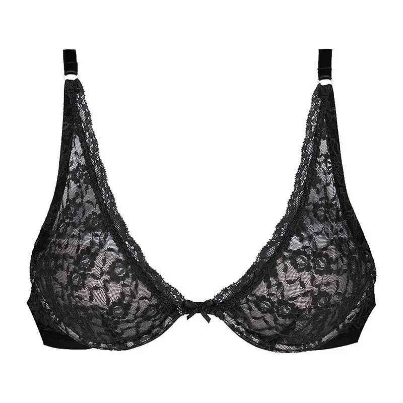 Soutien-gorge bralette rembourré - Noir-2