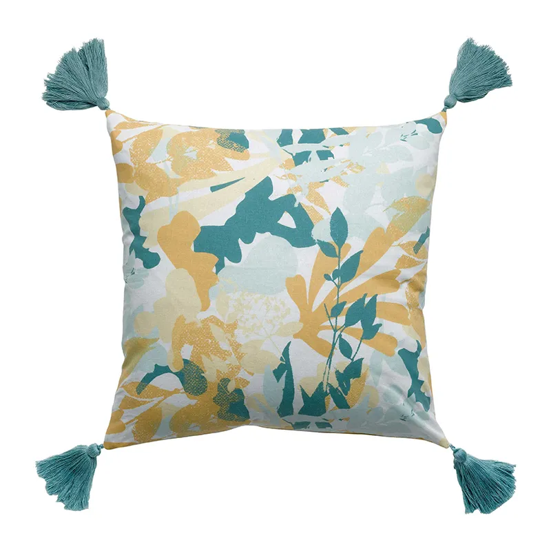 Coussin Coton Izia imprimé - 40x40cm-0