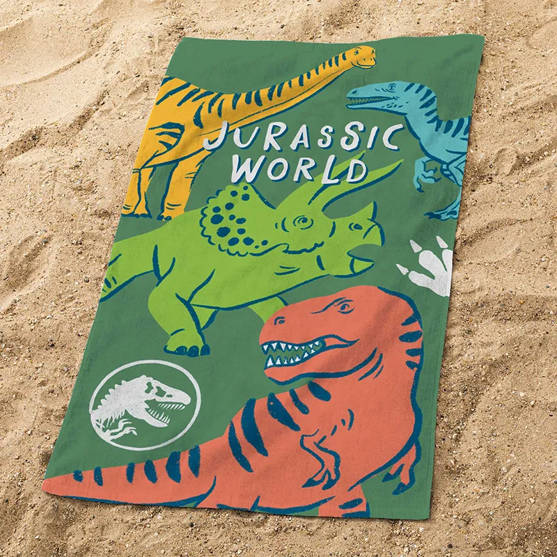 Drap de plage Jurassic World Kaki 70x120cm-1