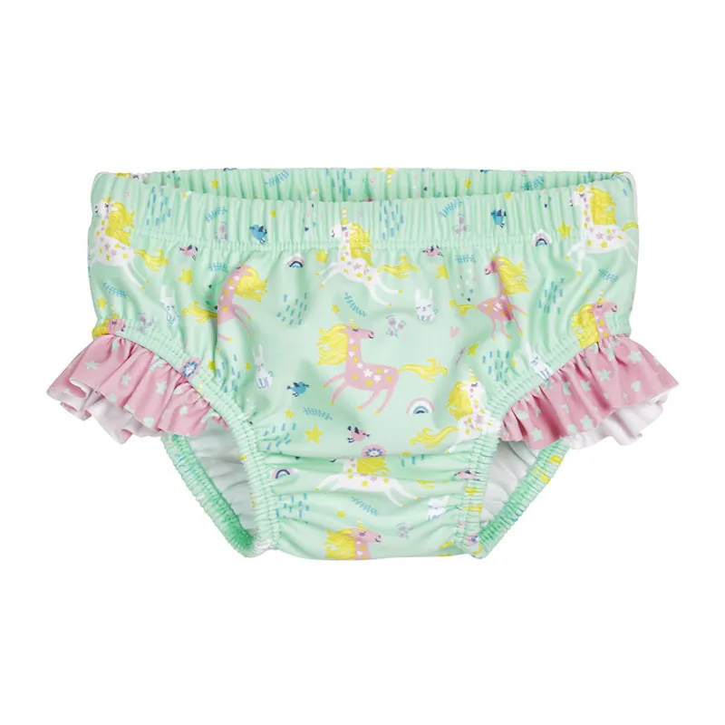 Maillot couche Anti-UV - Licorne Vert Pastel-0