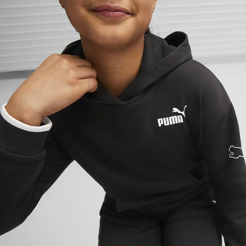 Sweat à capuche Fille Power Colorblock Puma Fille - Noir-3