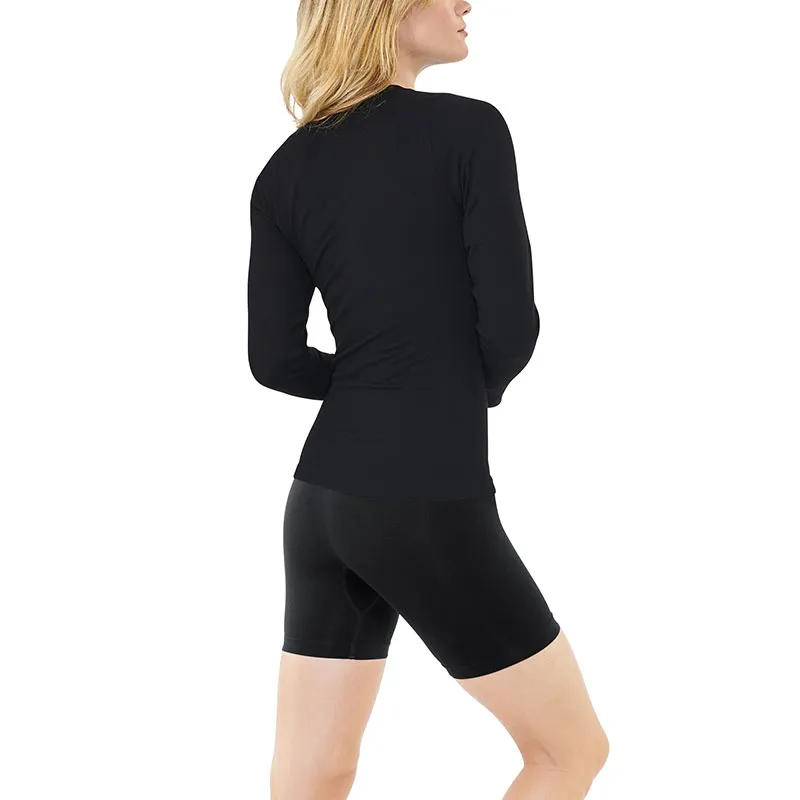 T-shirt ML + shorty amincissant Minceur technique - Noir-1