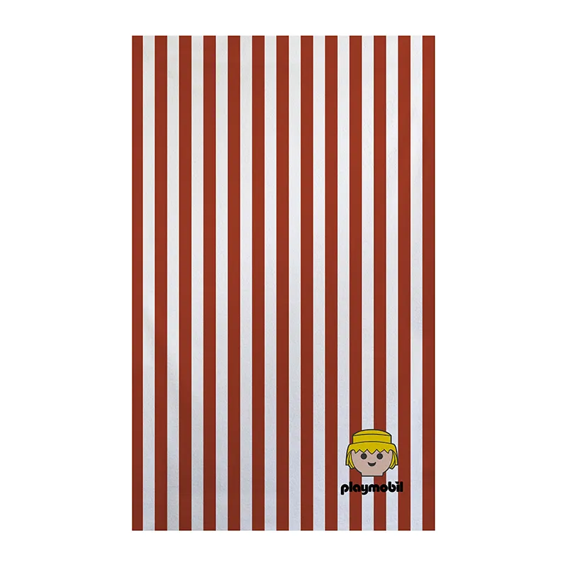 Serviette de toilette Rayures Rouge - 75x140cm-0