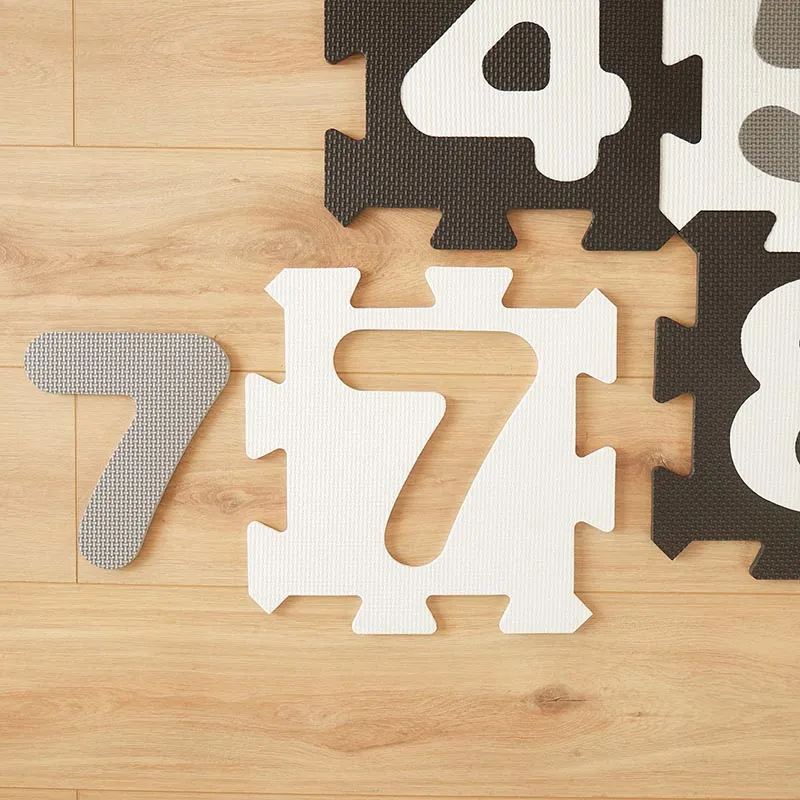 Puzzle Chiffres Mat Noir/Blanc 10pcs - 12m+-8