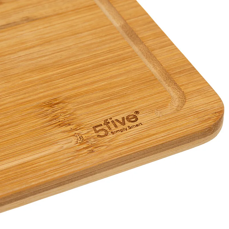 Set planche à découper + 3 couteaux inox/bambou - 40,2x26,5x4,1cm-5
