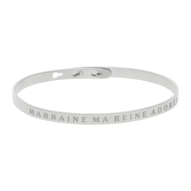 Jonc Marraine ma reine adorée - Laiton-0