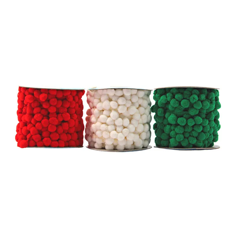 Rubans pompons Noël 3m 3pcs - 3+-0